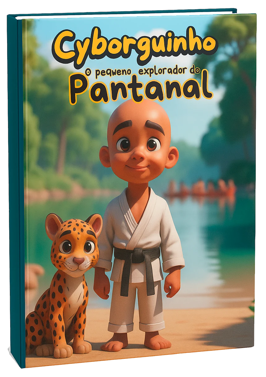 Capa original do livro Cyborguinho — O Pequeno Explorador do Pantanal